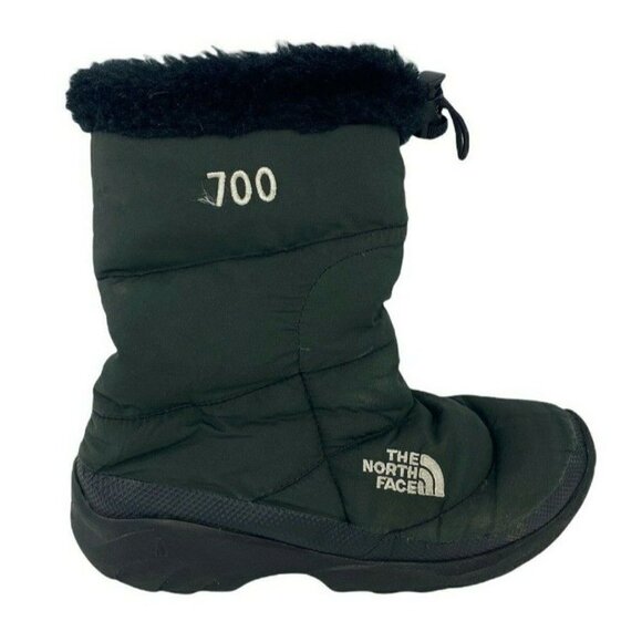 The North Face Womens 6 Gray Black 700 Goose Down Insulated Winter Snow Boots - Picture 4 of 7